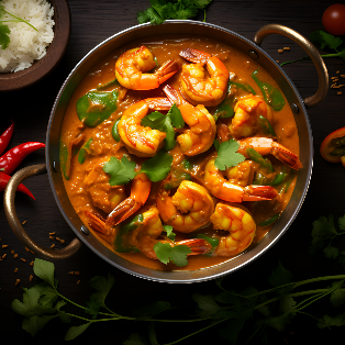 Shrimp (Jerk, Curried or Creole)