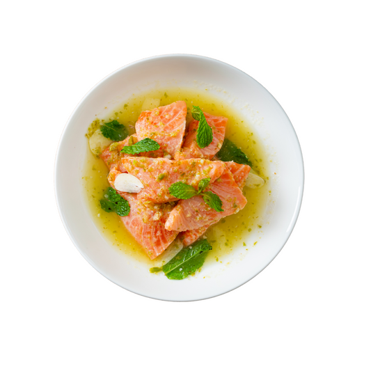 Salmon (Steamed, Coconut, Garlic Butter)